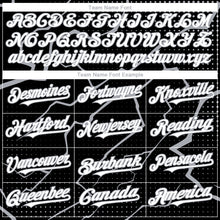 Load image into Gallery viewer, Custom Black White-Gray 3D Pattern Design Lightning Polka Dot Authentic Baseball Jersey