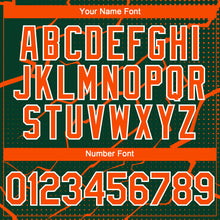 Load image into Gallery viewer, Custom Green Orange-White 3D Pattern Design Lightning Polka Dot Authentic Baseball Jersey