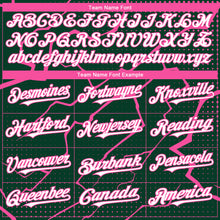 Load image into Gallery viewer, Custom Green White-Pink 3D Pattern Design Lightning Polka Dot Authentic Baseball Jersey