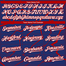 Load image into Gallery viewer, Custom Royal Red-White 3D Pattern Design Lightning Polka Dot Authentic Baseball Jersey