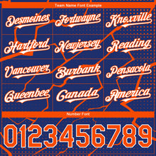 Load image into Gallery viewer, Custom Royal Orange-White 3D Pattern Design Lightning Polka Dot Authentic Baseball Jersey