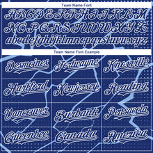 Charger l'image dans la galerie, Custom Royal Light Blue-White 3D Pattern Design Lightning Polka Dot Authentic Baseball Jersey