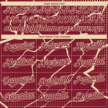 Charger l'image dans la galerie, Custom Crimson Cream 3D Pattern Design Lightning Polka Dot Authentic Baseball Jersey