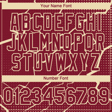 Charger l'image dans la galerie, Custom Crimson Cream 3D Pattern Design Lightning Polka Dot Authentic Baseball Jersey