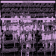 Load image into Gallery viewer, Custom Black Light Purple 3D Pattern Design Dripping Splatter Paint Authentic Baseball Jersey