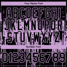 Load image into Gallery viewer, Custom Black Light Purple 3D Pattern Design Dripping Splatter Paint Authentic Baseball Jersey