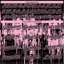 Load image into Gallery viewer, Custom Black Light Pink 3D Pattern Design Dripping Splatter Paint Authentic Baseball Jersey