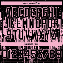 Load image into Gallery viewer, Custom Black Light Pink 3D Pattern Design Dripping Splatter Paint Authentic Baseball Jersey