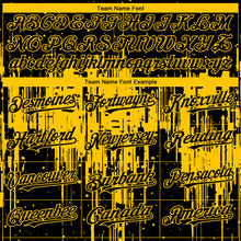 Load image into Gallery viewer, Custom Black Yellow 3D Pattern Design Dripping Splatter Paint Authentic Baseball Jersey