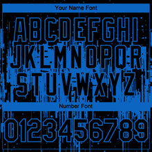 Charger l'image dans la galerie, Custom Black Blue 3D Pattern Design Dripping Splatter Paint Authentic Baseball Jersey