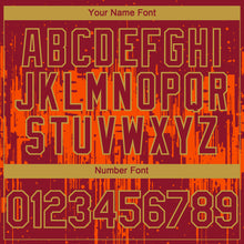 Charger l'image dans la galerie, Custom Crimson Old Gold Orange 3D Pattern Design Dripping Splatter Paint Authentic Baseball Jersey