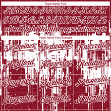 Charger l'image dans la galerie, Custom Crimson White 3D Pattern Design Dripping Splatter Paint Authentic Baseball Jersey