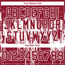 Charger l'image dans la galerie, Custom Crimson White 3D Pattern Design Dripping Splatter Paint Authentic Baseball Jersey