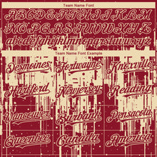 Charger l'image dans la galerie, Custom Crimson Cream 3D Pattern Design Dripping Splatter Paint Authentic Baseball Jersey