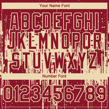 Charger l'image dans la galerie, Custom Crimson Cream 3D Pattern Design Dripping Splatter Paint Authentic Baseball Jersey