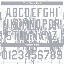 Load image into Gallery viewer, Custom White Gray 3D Pattern Design Dripping Splatter Paint Authentic Baseball Jersey