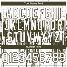 Load image into Gallery viewer, Custom White Olive 3D Pattern Design Dripping Splatter Paint Authentic Baseball Jersey