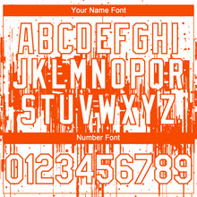 Загрузить изображение в средство просмотра галереи, Custom White Orange 3D Pattern Design Dripping Splatter Paint Authentic Baseball Jersey