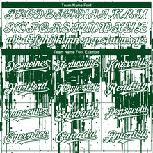 Load image into Gallery viewer, Custom White Green 3D Pattern Design Dripping Splatter Paint Authentic Baseball Jersey