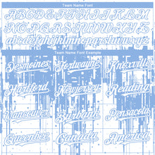 Charger l'image dans la galerie, Custom White Light Blue 3D Pattern Design Dripping Splatter Paint Authentic Baseball Jersey