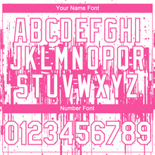 Load image into Gallery viewer, Custom White Pink 3D Pattern Design Dripping Splatter Paint Authentic Baseball Jersey