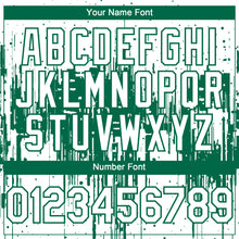 Load image into Gallery viewer, Custom White Kelly Green 3D Pattern Design Dripping Splatter Paint Authentic Baseball Jersey