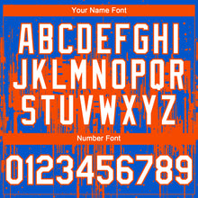 Charger l'image dans la galerie, Custom Thunder Blue White-Orange 3D Pattern Design Dripping Splatter Paint Authentic Baseball Jersey