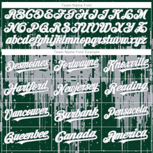 Load image into Gallery viewer, Custom Green White-Gray 3D Pattern Design Dripping Splatter Paint Authentic Baseball Jersey