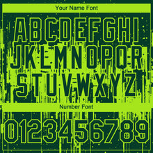 Load image into Gallery viewer, Custom Green Neon Green 3D Pattern Design Dripping Splatter Paint Authentic Baseball Jersey