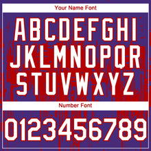 Charger l'image dans la galerie, Custom Purple White-Red 3D Pattern Design Dripping Splatter Paint Authentic Baseball Jersey