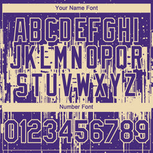 Load image into Gallery viewer, Custom Purple Cream 3D Pattern Design Dripping Splatter Paint Authentic Baseball Jersey