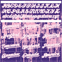 Laden Sie das Bild in den Galerie-Viewer, Custom Purple White-Light Pink 3D Pattern Design Dripping Splatter Paint Authentic Baseball Jersey