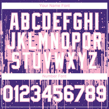 Laden Sie das Bild in den Galerie-Viewer, Custom Purple White-Light Pink 3D Pattern Design Dripping Splatter Paint Authentic Baseball Jersey