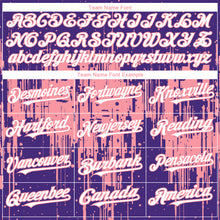 Load image into Gallery viewer, Custom Purple White-Medium Pink 3D Pattern Design Dripping Splatter Paint Authentic Baseball Jersey