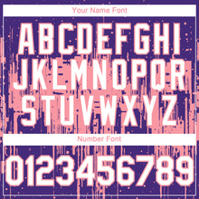 Load image into Gallery viewer, Custom Purple White-Medium Pink 3D Pattern Design Dripping Splatter Paint Authentic Baseball Jersey
