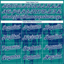 Load image into Gallery viewer, Custom Teal US Navy Blue-White 3D Pattern Design Dripping Splatter Paint Authentic Baseball Jersey