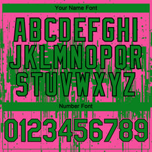 Charger l'image dans la galerie, Custom Pink Grass Green-Black 3D Pattern Design Dripping Splatter Paint Authentic Baseball Jersey