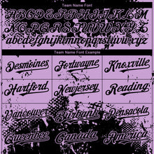 Load image into Gallery viewer, Custom Black Light Purple 3D Pattern Design Abstract Splatter Grunge Paint Authentic Baseball Jersey