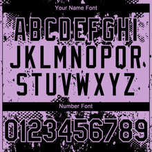 Load image into Gallery viewer, Custom Black Light Purple 3D Pattern Design Abstract Splatter Grunge Paint Authentic Baseball Jersey