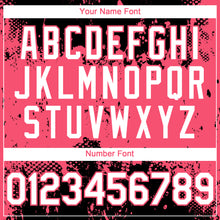 Charger l'image dans la galerie, Custom Black White-Neon Pink 3D Pattern Design Abstract Splatter Grunge Paint Authentic Baseball Jersey