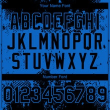 Загрузить изображение в средство просмотра галереи, Custom Black Blue 3D Pattern Design Abstract Splatter Grunge Paint Authentic Baseball Jersey