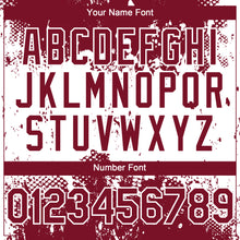 Charger l'image dans la galerie, Custom Crimson White 3D Pattern Design Abstract Splatter Grunge Paint Authentic Baseball Jersey