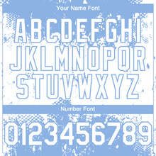 Charger l'image dans la galerie, Custom Light Blue White 3D Pattern Design Abstract Splatter Grunge Paint Authentic Baseball Jersey