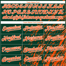 Load image into Gallery viewer, Custom Green Orange-White 3D Pattern Design Paint Stroke Grunge Streak Authentic Baseball Jersey