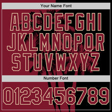 Загрузить изображение в средство просмотра галереи, Custom Black Crimson-City Cream 3D Pattern Design Hawaii Palm Trees Tropical Coconut Authentic Baseball Jersey