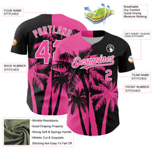 Charger l'image dans la galerie, Custom Black Pink-White 3D Pattern Design Hawaii Palm Trees Tropical Coconut Authentic Baseball Jersey