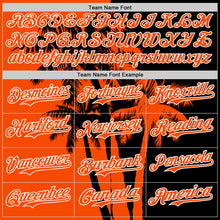 Charger l'image dans la galerie, Custom Black Orange-White 3D Pattern Design Hawaii Palm Trees Tropical Coconut Authentic Baseball Jersey