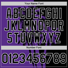 Load image into Gallery viewer, Custom Black Purple-White 3D Pattern Design Hawaii Palm Trees Tropical Coconut Authentic Baseball Jersey