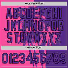 Charger l'image dans la galerie, Custom Purple Pink-Black 3D Pattern Design Hawaii Palm Trees Tropical Coconut Authentic Baseball Jersey