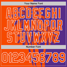 Загрузить изображение в средство просмотра галереи, Custom Purple Orange-White 3D Pattern Design Hawaii Palm Trees Tropical Coconut Authentic Baseball Jersey